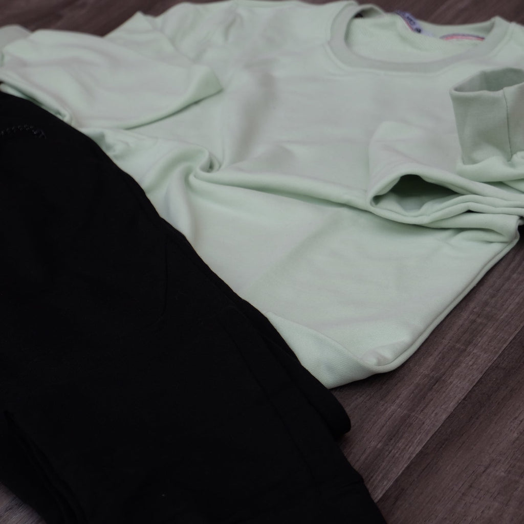 Ensemble Jogging Beska Noir + Sweat Vert Nil