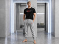Ensemble Jogging Gris Chine + T-Shirt Noir