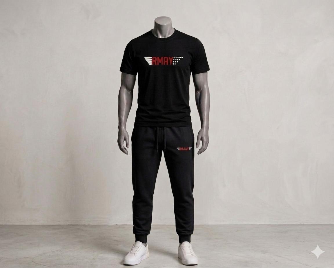 Ensemble Jogging Noir + T-Shirt Noir