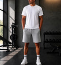 Ensemble Short Gris + T-Shirt Blanc Simple