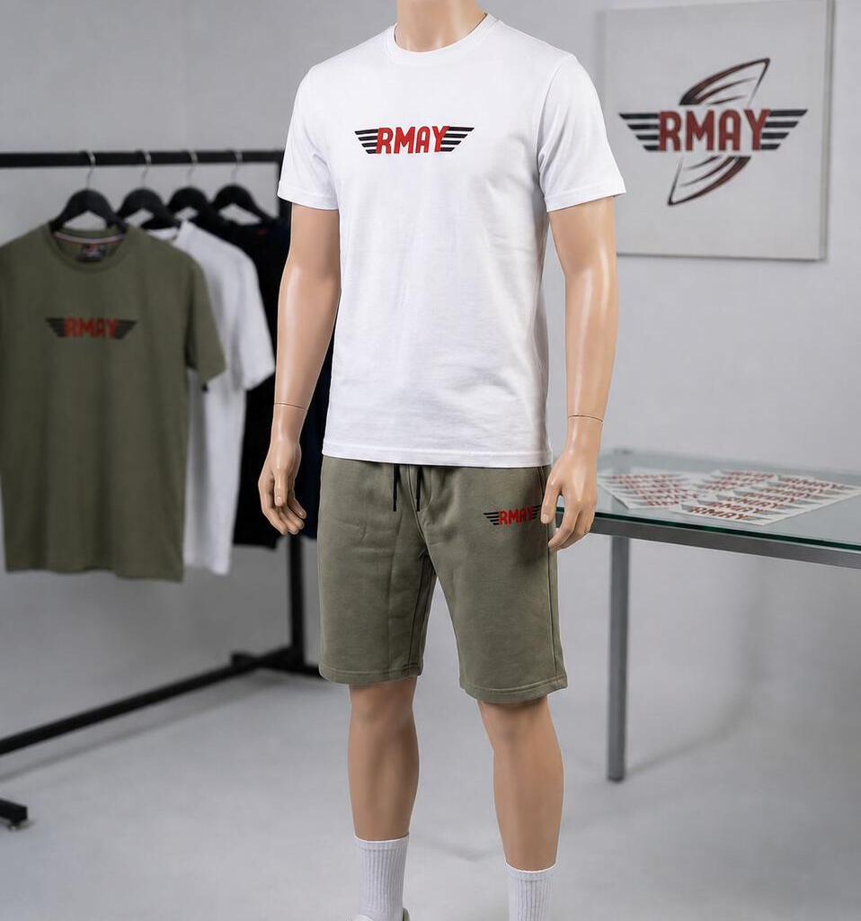 Ensemble Short Kaki + T-Shirt Kaki