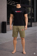 Ensemble Short Kaki + T-Shirt Noir