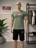 Ensemble Short Noir + T-Shirt Kaki